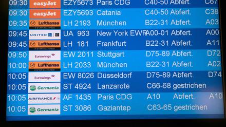 Germania hat den Flugbetrieb eingestellt.