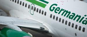 Germania-Maschine am Flughafen Dresden 