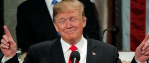 US-Präsident Donald Trump während seiner Rede zur Lage der Nation vor dem US-Kongress