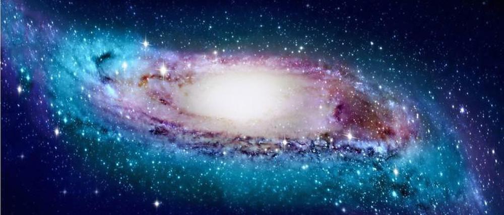 Verzogen und verdreht. Ganz so schief schaut eine und einen unsere Galaxie, wenn man es mal geschafft hat, sie zu verlassen, aber nicht an wie hier gezeigt, denn die Darstellung ist zur Verdeutlichung der Forschungsergebnisse "leicht übertrieben". 