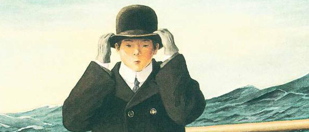 Ungewohnt. Allen Say zeichnet seinen japanischen Großvater bei der Überfahrt nach Amerika.