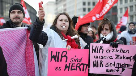Am Mittwoch streiken in Berlin die Lehrer und Erzieher.