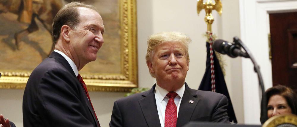 Trumps Kandidat für die Weltbank: David Malpass (links). 