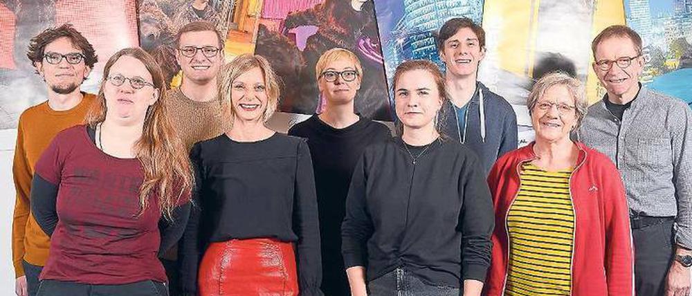 Christoph Beissner, Jacqueline Raddau, Roman Clawien, Daniela Richter, Daniela Ishorst, Anna Heller, Robert Naumann, Barbara Wetzel und Christoph Serries (von links).