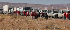 Am Mittwoch erreichte der erste Hilfskonvoi seit drei Monaten das Camp Rukban.