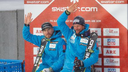 Kjetil Jansrud und Aksel Lund Svindal hatten viel Grund zur Freude.