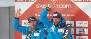 Kjetil Jansrud und Aksel Lund Svindal hatten viel Grund zur Freude.