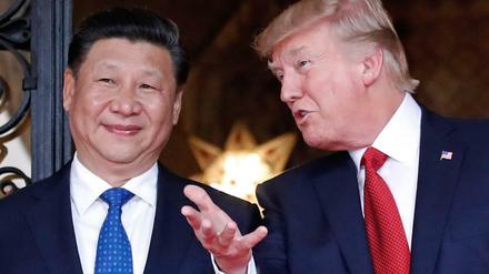 US-Präsident Donald Trump, rechts, und der chinesischen Präsidenten Xi Jinping bei einem Treffen in Florida.