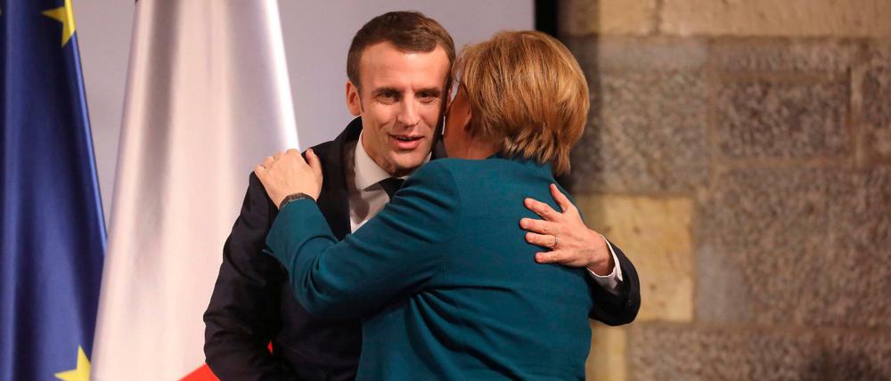 Emmanuel Macron und Angela Merkel.