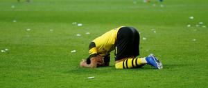 Bodenlos enttäuscht. Der wieder mal starke Dortmunder Jadon Sancho. 