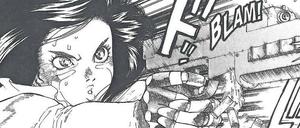 Nichts für zarte Gemüter. Im Manga „Battle Angel Alita“ teilt die Hauptfigur, ein weiblicher Cyborg, kräftig aus. 