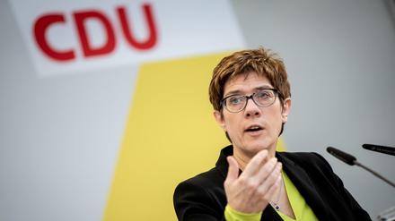 Die Bundesvorsitzende der CDU, Annegret Kramp-Karrenbauer