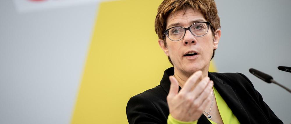 Die Bundesvorsitzende der CDU, Annegret Kramp-Karrenbauer