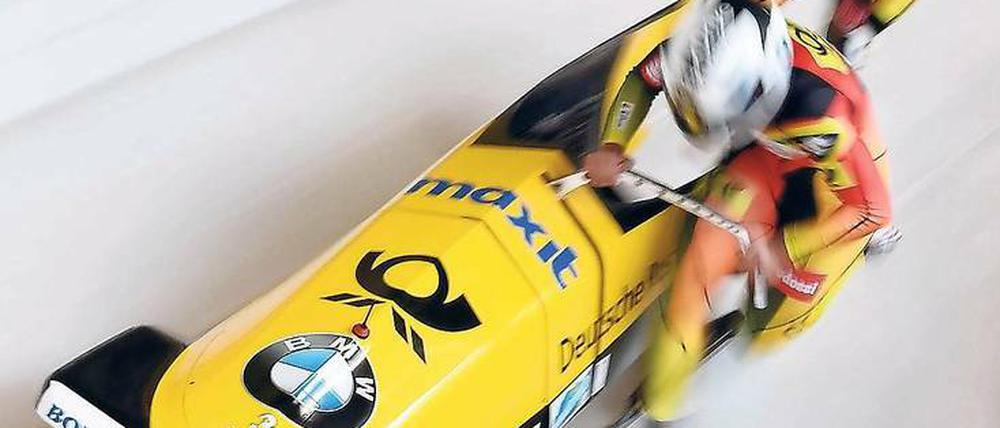 Langer Anlauf. Um kleine Vorteile zu erlangen, muss im Bobsport viel Zeit und Arbeit investiert werden.
