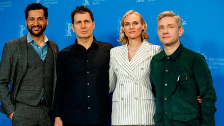 Das Team von "The Operative": Cas Anvar, Regisseur Yuval Adler, Diane Kruger und Martin Freeman (von links).