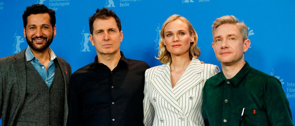 Das Team von "The Operative": Cas Anvar, Regisseur Yuval Adler, Diane Kruger und Martin Freeman (von links).