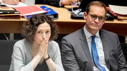 Ramona Pop (Bündnis 90/Die Grünen) und Michael Müller (SPD), Regierender Bürgermeister von Berlin.