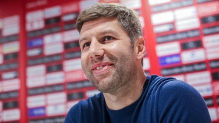 Thomas Hitzlsperger bei der Pressekonferenz anlässlich seiner Vorstellung als Sportvorstand des VfB Stuttgart. 