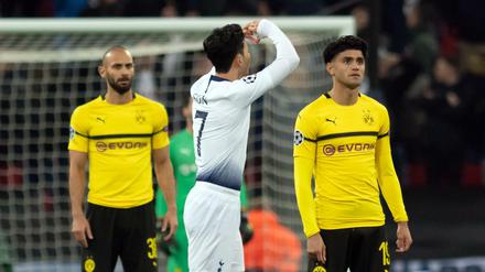 Der BVB-Schreck hat wieder zugeschlagen. Heung-Min Son (Mitte) erzielte das 1:0 für Tottenham. 