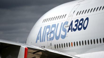 Ein Airbus A380 des europäischen Flugzeugherstellers Airbus 