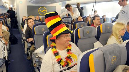 So sah das damals beim ersten A380 Flug aus. Nicht im Bild: Tagesspiegel-Reporter.