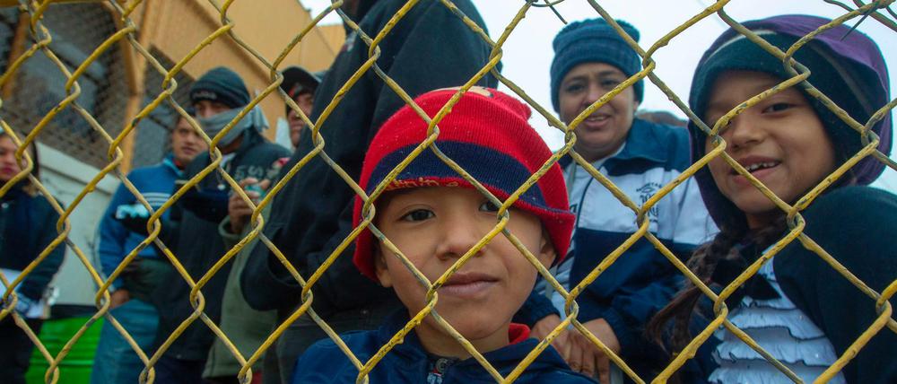 Kinder aus Mittelamerika in einem Lager in der Grenzstadt Piedras Negras.