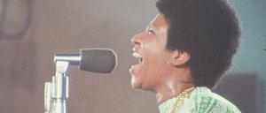 Beseelt. Aretha Franklin beim Kirchenkonzert. 