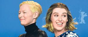 Ganz die Mutter? Berlinale-Stammgast Tilda Swinton bringt erstmals Honor Swinton Byrne zur Pressekonferenz mit.
