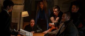 Dysfunktionale Familie: Eine Szene aus „The Umbrella Academy“.
