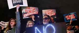 Protest gegen Donald Trumps Mauerpläne in New York