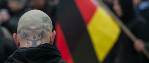 Rechtsextremistische Demonstration. 