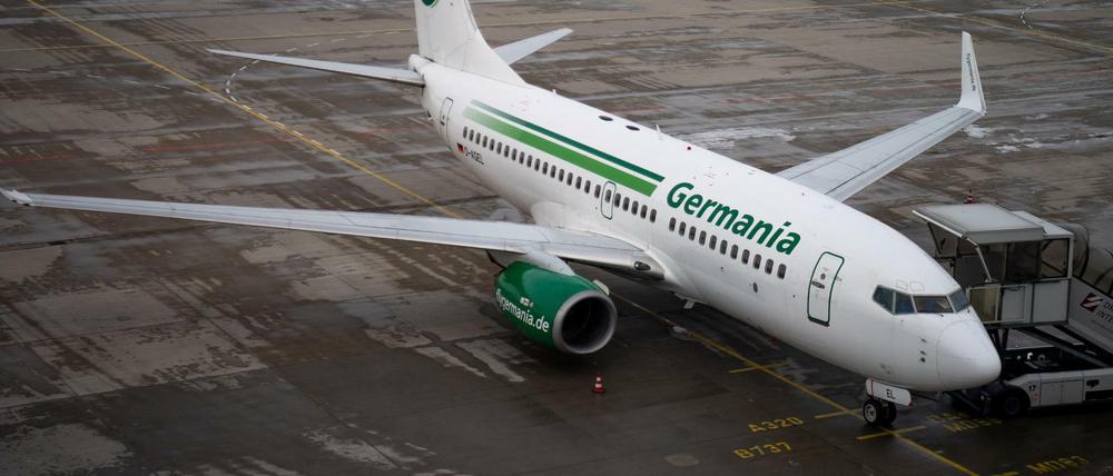 Am Boden. Germania hat den Flugbetrieb in der Nacht vom 4. auf den 5. Februar komplett eingestellt. 
