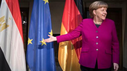 Bundeskanzlerin Angela Merkel (CDU) am zweiten Tag der 55. Münchner Sicherheitskonferenz 