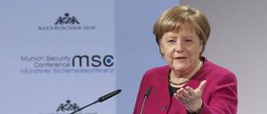 Bundeskanzlerin Angela Merkel am Samstag auf der Münchner Sicherheitskonferenz.