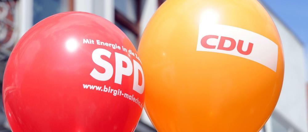 Die SPD holt in Umfragen auf. Mit der CDU berät sie derweil über den Digitalpakt.