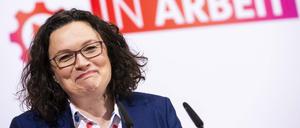 Die Vorsitzende der SPD Andrea Nahles.