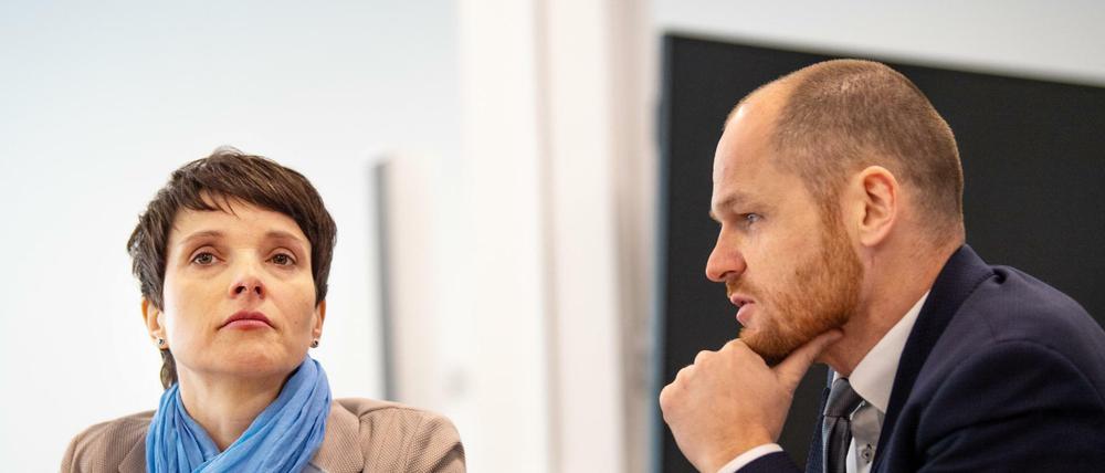 Frauke Petry, die frühere AfD-Bundesvorsitzende, steht in Dresden vor Gericht.