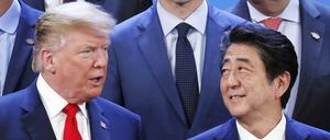 Der Präsident der USA, Donald Trump, und Japans Premierminister Shinzo Abe.