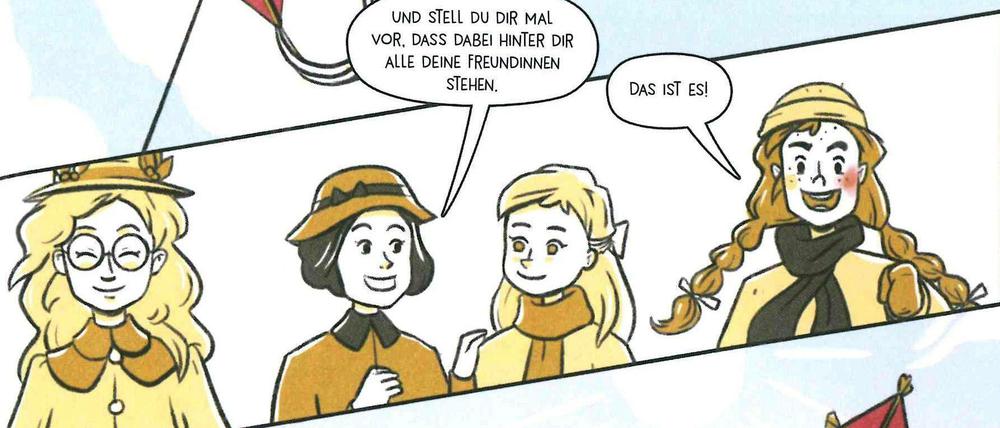 Mädchen-Power: Eine Szene aus „Frankfurt 1918 – Heraus aus der Finsternis“.