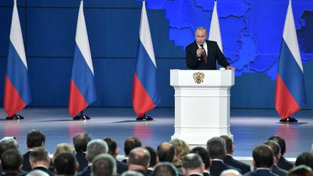 Der russische Präsident Wladimir Putin hielt eine Rede an die Nation.