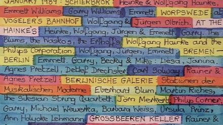 Bewegungsmelder. Ann Noëls Tagebuch, reduziert auf Namen und Orte.