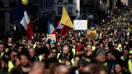 Proteste von Gelbwesten in Paris 