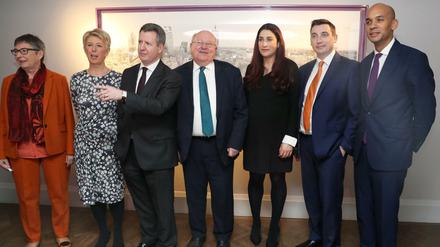 Ausgetreten: Chuka Umunna (ganz rechts) befürwortet ein zweites Brexit-Referendum und führt die Gruppe der Unabhängigen an.