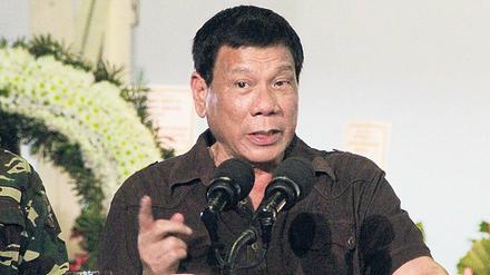 "Wir haben drei Millionen Drogenabhängige. Ich würde sie gerne abschlachten“, sagte Rodrigo Duterte, Präsident der Philippinen 2016.