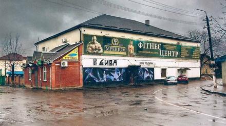 Die Große Synagoge von Sambir in der Ukraine ist heute ein Fitnesscenter . 