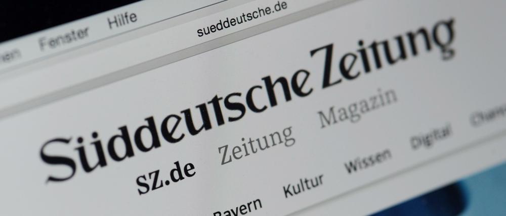 Der Online-Auftritt der Süddeutschen Zeitung.