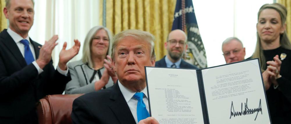 US-Präsident Donald Trump hat ein ein Dekret zur Schaffung von Weltraumstreitkräften unterzeichnet.