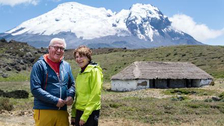 Dünne Luft. Steinmeier und Elke Büdenbender am Antisana.
