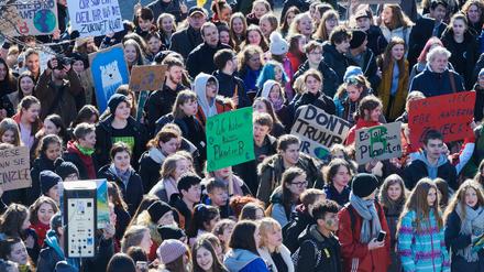 Mündige Staatsbürger: Berliner Schülerinnen und Schüler demonstrieren für den Klimaschutz bei "Fridays for Future".