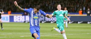 Stürmer Davie Selke schoss Hertha zuletzt gegen Bremen in Front. 